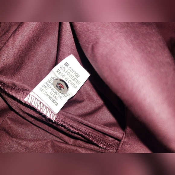 Jeansian size XXL Maroon Burgundy Button Down Punk Rock Style Long Sleeve Dress - Picture 8 of 11